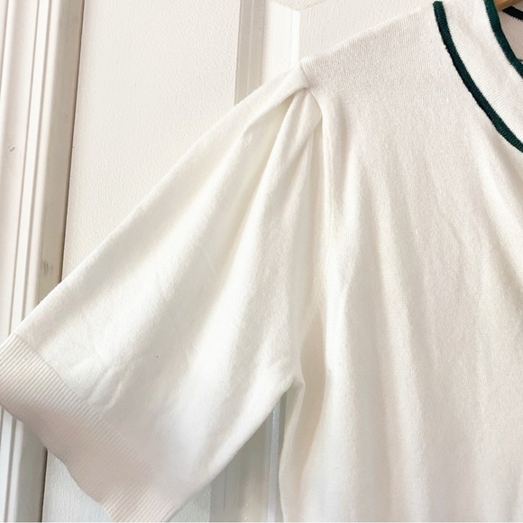 MODCLOTH Bow Thyself Ivory Tie Neck Knit Top NWT Sz XL - Picture 6 of 11